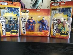 DC SUPER HEROES SET OF 3 S3 SELECT SCULPT SERIES BATMAN ROBIN SUPER MAN BIZARRO.
