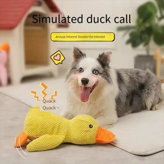 Stomping Duck Dog Toy Bite Resistant Plush Chew Toy for Large Dogs Interactive