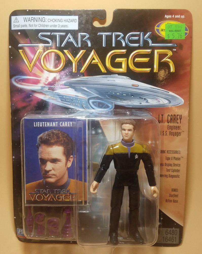 1996 Playmates Star Trek Voyager Lieutenant Carey Engineer Figure #16461