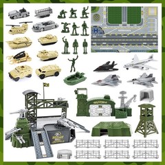 Military Base Set, Army Men Playset with Military Vehicle,Weapon Gear Ac…