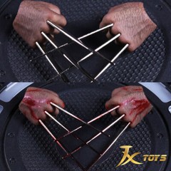 1 Pair 1/6 JXtoys Wolverine Handtypes Hurt Bloody Hand Model For 12″ Male Figure