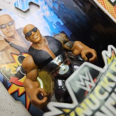 Mattel WWE Knuckle Crunchers The Rock 2024 3″ Adjustable Action Figure