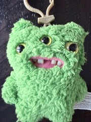 Original Fuggler Keychain Series 5 Green 3-Eye Monster Plush 12cm