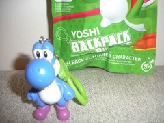 2″ DARK BLUE YOSHI BackPack Buddies Clip Keychain Super Mario