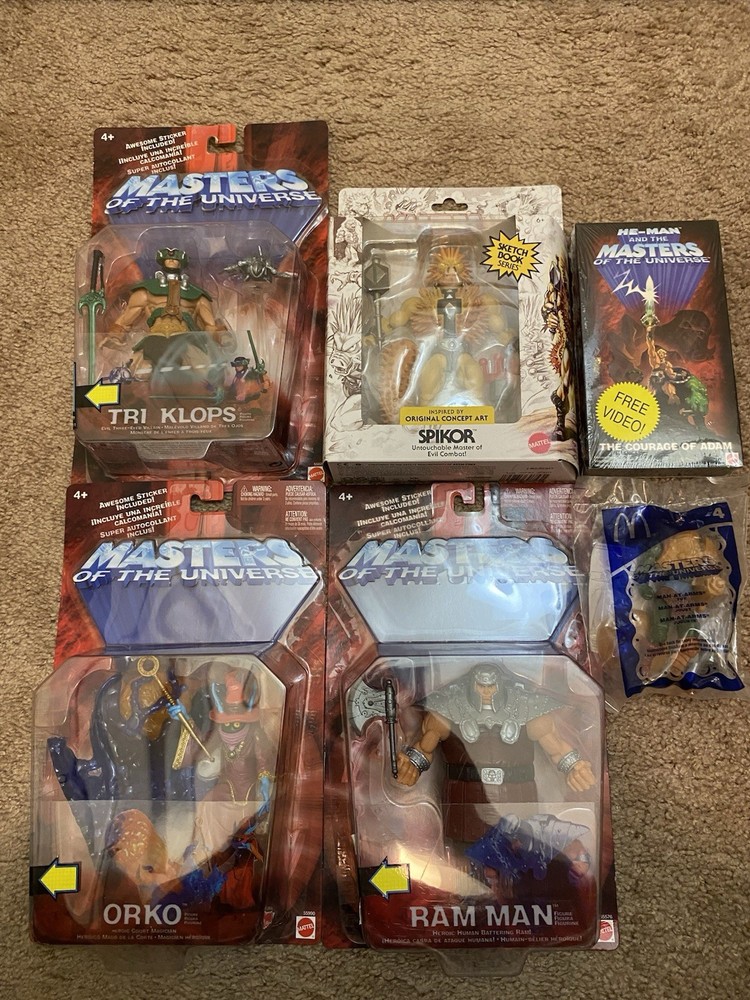 Masters Of The Universe 200X Tri-Klops, Orko, Ram Man, Spikor, McD’s Man At Arms