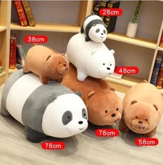 38cm Stuffed Soft Doll Gift Pillow Big Pand Bear Plush Toy Cartoon We Bare Bears