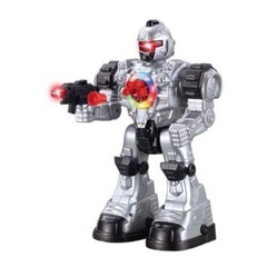 Remote Control Toy Robot Shoots Missiles Walk Dances Flashing Lights Sounds Boys