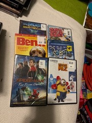 Lotof6NewSealedMoviesSpiderManFarFromHomeRobotsBenjiDespicableMe2Smurfs 80’sBeat