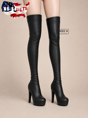 1/6 Over The Knee Boots Hollow For 12″ PHICEN Hot Toys TBLeague Female Figure