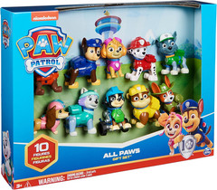 Paw Patrol 10Th Anniversary All Paws on Deck 10 Figure Gift Pack | 10 Collectibl