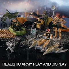 US Army Men Action Figures Play Set,Toy Soldiers with Military Weapons Access…