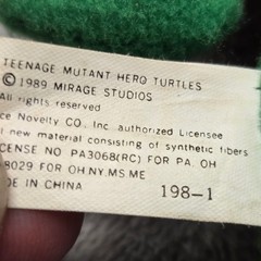 Vintage 1989 TMNT Michelangelo Plush Ace Novelty Teenage Mutant Hero Turtles 9″