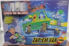 Galoob 1997 Vintage Men in Black ZAP-EM Van w/ Alien Spaceship & Van Toy