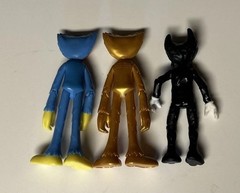 Lot Of 3 Poppy Playtime Smiling Huggy Wuggy 5″ Posable Action Figures PhatMojo