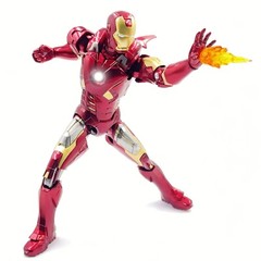 Marvel Avengers Iron Man Mark 7 MK7 Ironman Toy LED Light Action Figure Model