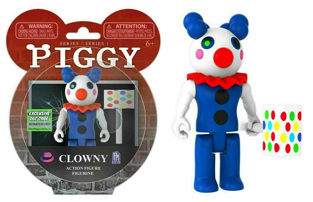 PIGGY Clowny Action Figure 3.5 Series 1 Roblox DLC Items Toy Game NEW 2020