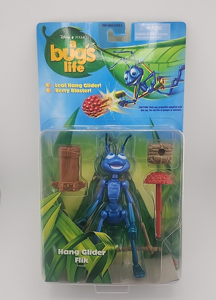 A Bug’s Life Hang Glider Flik Action Figure New Sealed MOC Vintage 1998 Mattel