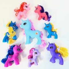 My Little Pony Unicorn Lot of 8 Various Sizes 1 – 5” , 3- 4” And 4 – 3”