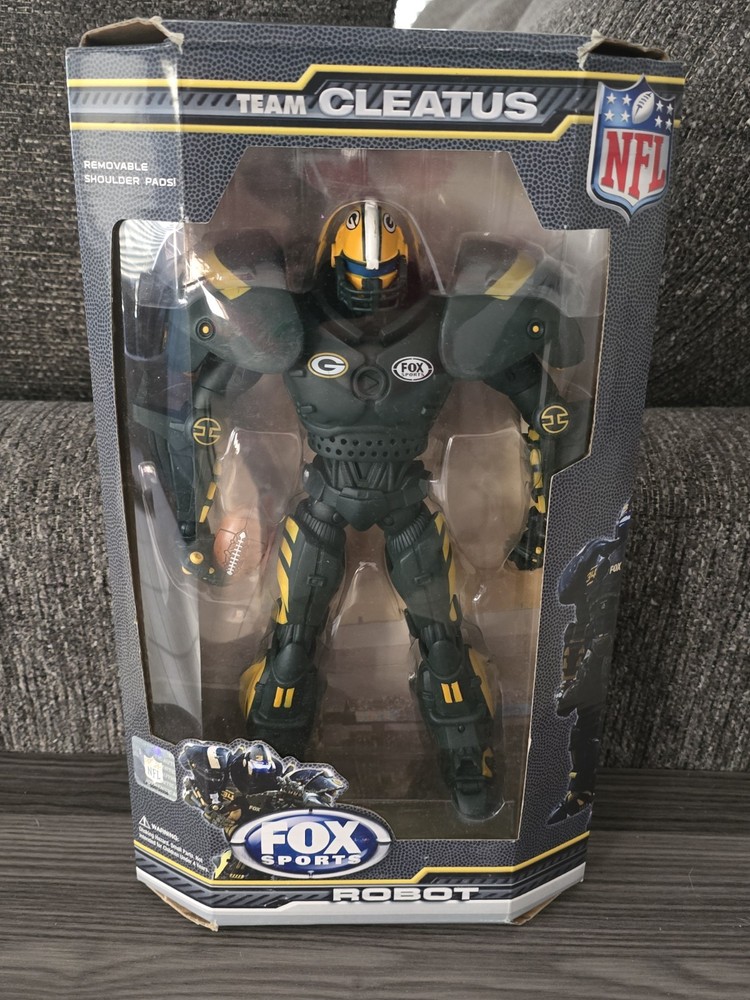 NFL Fox Sports Team Cleatus Robot Green Bay Packers Action Figure 2009 NIB
