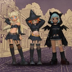 POPMART Peach Riot Witchy Punk Figures Vinyl Toy Gigi Poppy Frankie Witch Style