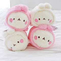 9.84″ Molang Lying Soft fluffy Plush Doll Renewal Korean Official 25cm Kawaii