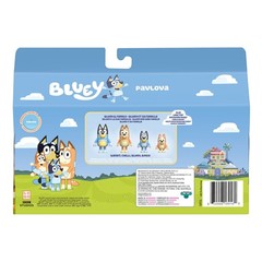 Bluey Pavlova Figure 4 Pack with Bluey, Bingo, Bandit Chef & Chilli, Ages 3+