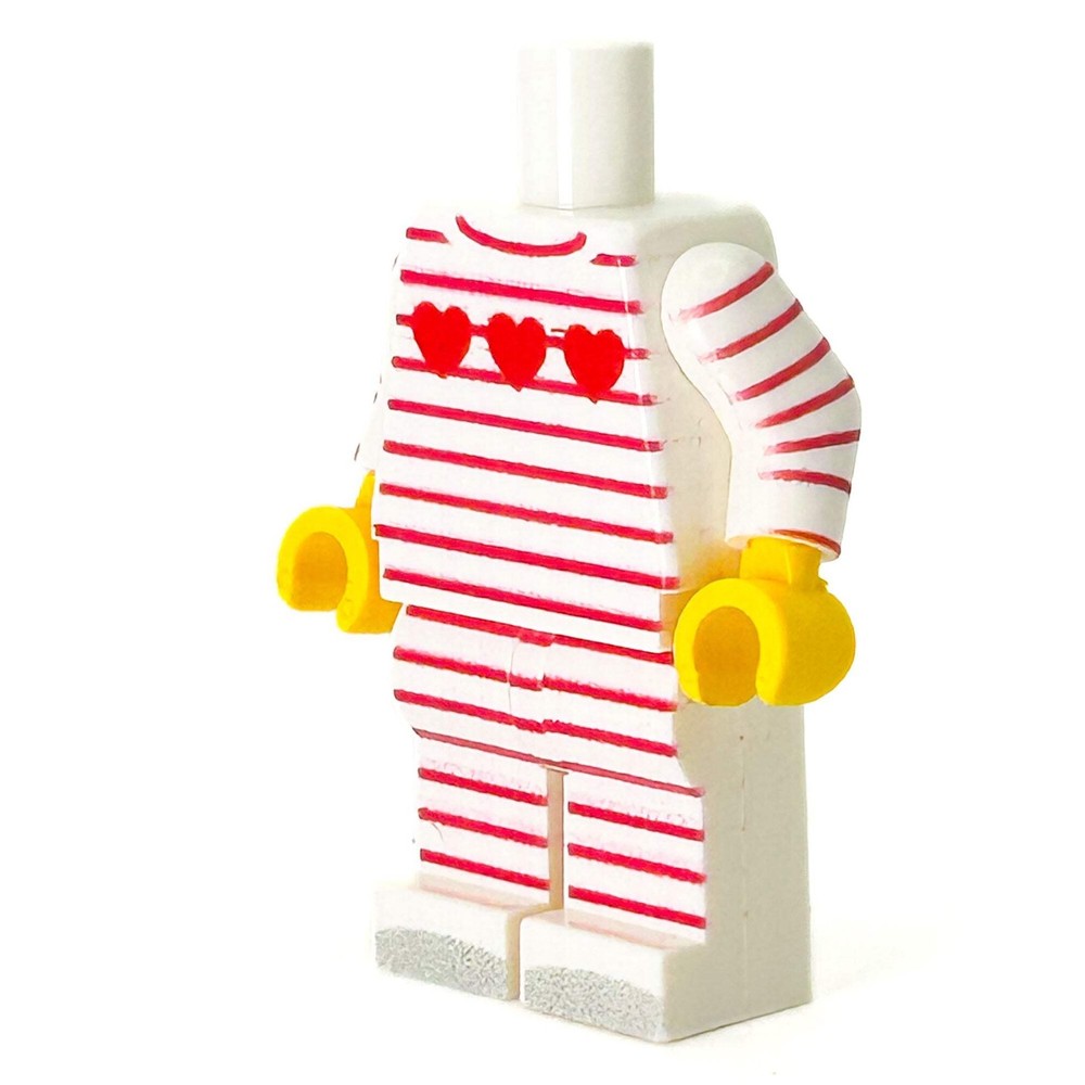 Valentine’s Day 3 Hearts PJs Minifig Body – B3 Customs