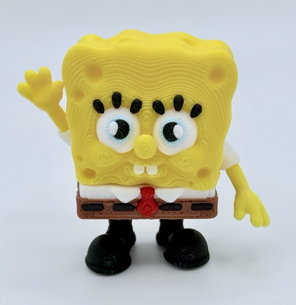 SpongeBob SquarePants Action Figure, magnetic, Yellow Brown Black White Red
