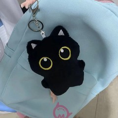 10cm Cute Black Cat Plush Toy Doll Small Pendant Cuddly Pillow Cushion
