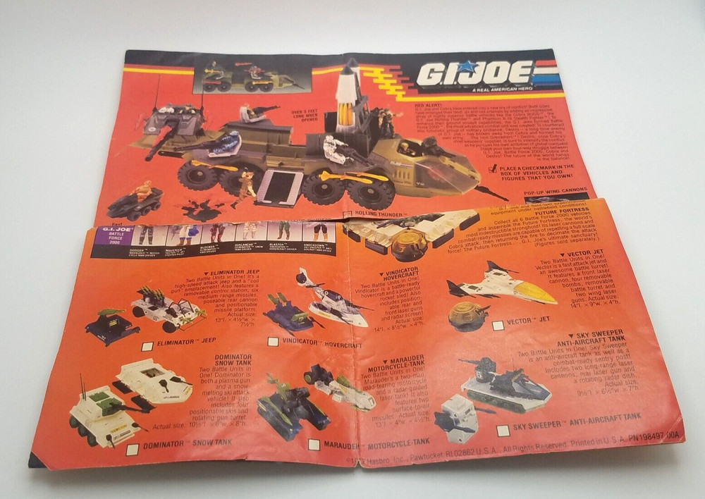 Hasbro Gi Joe 1987 Catalog, Brochure, Checklist, Advertising Foldable Booklet