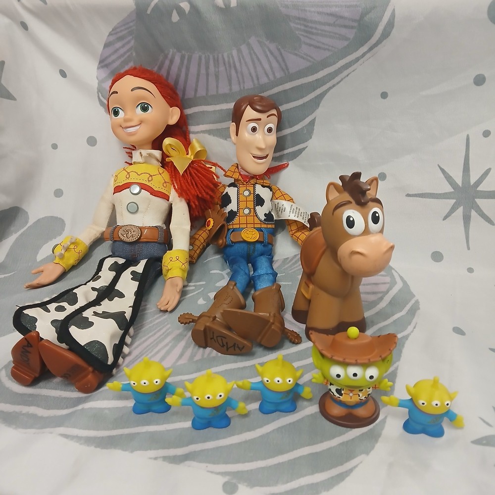 Toy Story 2 16″ JESSIE Pull-String Talking Doll + Woody – Toy Lot