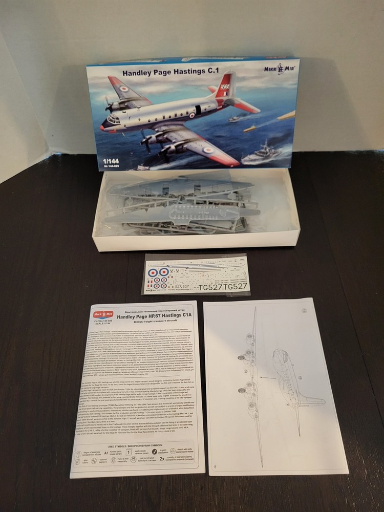 Handley Page Hastings C.1 1:144 MIKROMIR Plane Model Kit MIB NEW Unbuilt