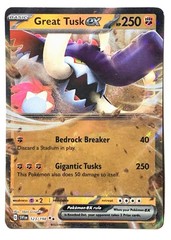 Pokemon – Great Tusk ex 123/198 – Scarlet & Violet – Double Rare – Holo Full Art