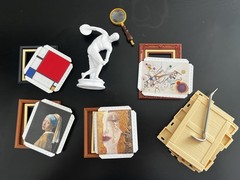 Zuru Mini Brands Masterpieces Miniature Art Lot – Paintings, Sculpture & Crate