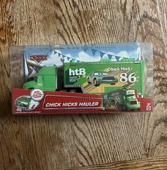 Disney Pixar CARS CHICK HICKS HAULER 1:55 TRUCK RARE VHTF SEMI TRAILER #86
