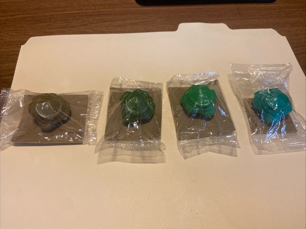 Vintage 1991 TMNT Ralston Eraser Heads In Original Wrapper & Different Color Hue