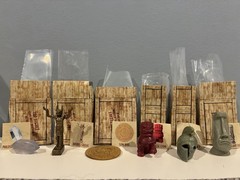 Indiana Jones 3.75” Hasbro Temple of Doom Compete Hidden Relic Artifact Set Of 6