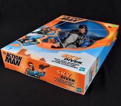 12″ Action Man Sky Diver Parachute 1:6 Hasbro Flocked hair Adventure Team 1999