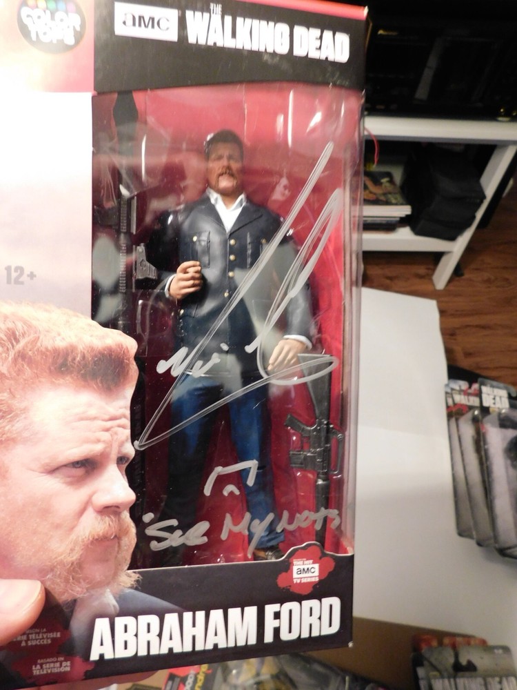 Walking Dead Abraham Signed McFarlane Action Figure Image Comics Michael Cuditz