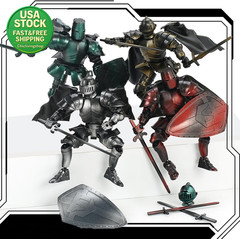 T13 Medieval Knight Action Figure 3D Printed Articulated Model Kit Silver