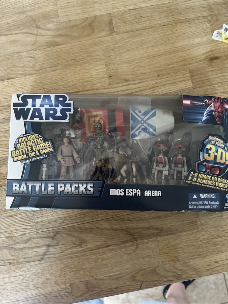 MOS ESPA ARENA Star Wars BATTLE PACKS 3-D Figure Set w Sebulba Pit Droid C-3PO