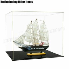 US 16″/40cm Acrylic Plastic Display Box Big Perspex Case Dustproof Self-Install