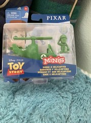 2019-Disney Pixar Toy Story Minis-Sarge & Helicopter, NEW