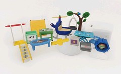 Lot Of 40 Peppa Pig Figures Accessories Helicopter TV Table Grill Tent Playgound