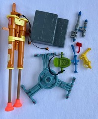 Vtg 1980’s-90’s TMNT Action Figure Parts & Accessories Lot 8 Pc Pre Owned 5.5oz