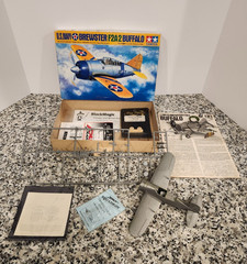 Brewster F2A2 Buffalo 1/48 TAMIYA Military Model OPEN Mostly Built