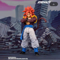 SSJ4 Gogeta Action Figure Demoniacal Fit Savage Duo Dragon Ball 1/12 Model Toy