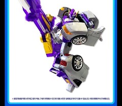 Metal Cardbot WILD GUARDY Purple Sports Car Transforming Robot Card Toy 2023