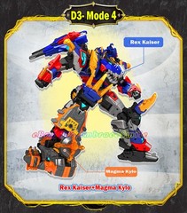 Miniforce Dinoid Warrior Rex Kaiser 7-Headbots D9 D7 Great Integration Robot Set