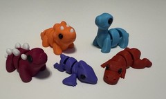 NEW! 3D Printed Articulated/Flexible Animals! Multiple Sizes!